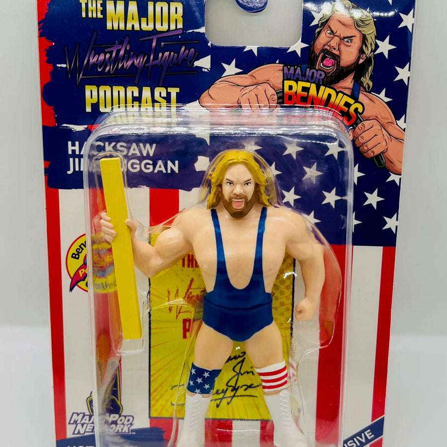 Major Wrestling Figure Podcast Major Bendies Hacksaw Jim Duggan (4th of July) Action & Toy Figures PWcatalog