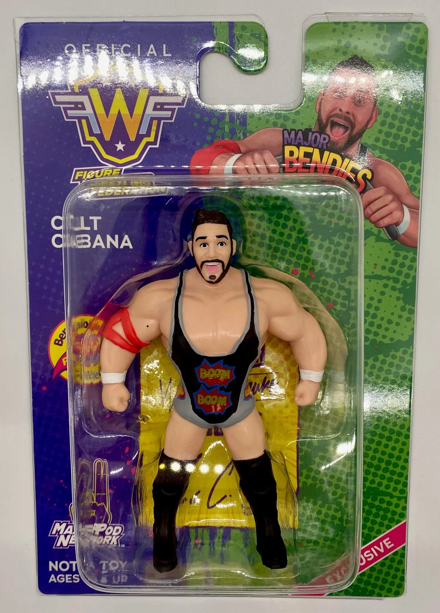Major Wrestling Figure Podcast Major Bendies Colt Cabana [Exclusive] Action & Toy Figures PWcatalog