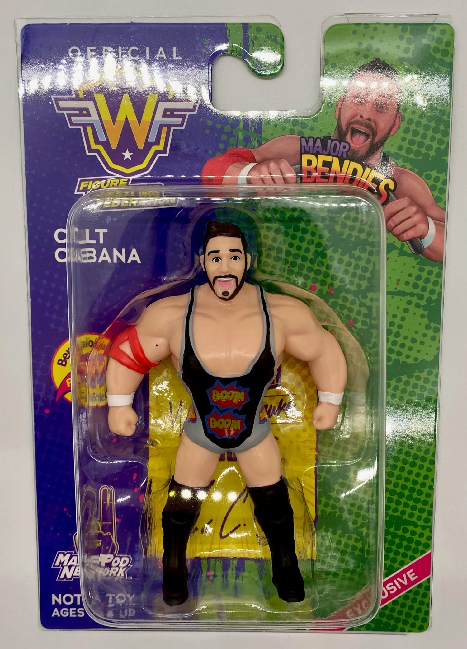 Major Wrestling Figure Podcast Major Bendies Colt Cabana [Exclusive] Action & Toy Figures PWcatalog