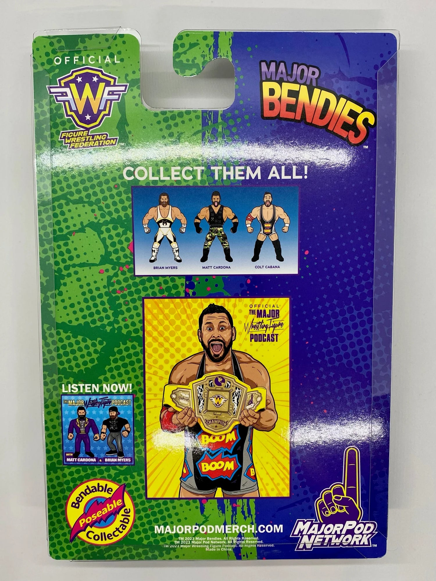 Major Wrestling Figure Podcast Major Bendies Colt Cabana [Exclusive] Action & Toy Figures PWcatalog
