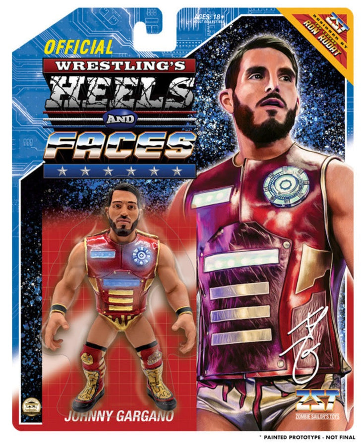 Zombie Sailor's Toys Wrestling's Heels & Faces Johnny Gargano [Electric Blue Variant Card] Action & Toy Figures PWcatalog