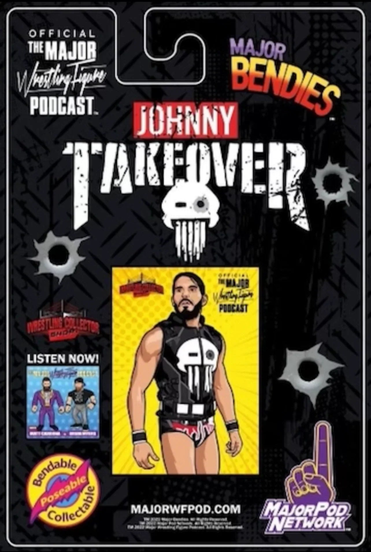 Major Wrestling Figure Podcast Major Bendies Johnny Gargano [Exclusive] Action & Toy Figures PWcatalog