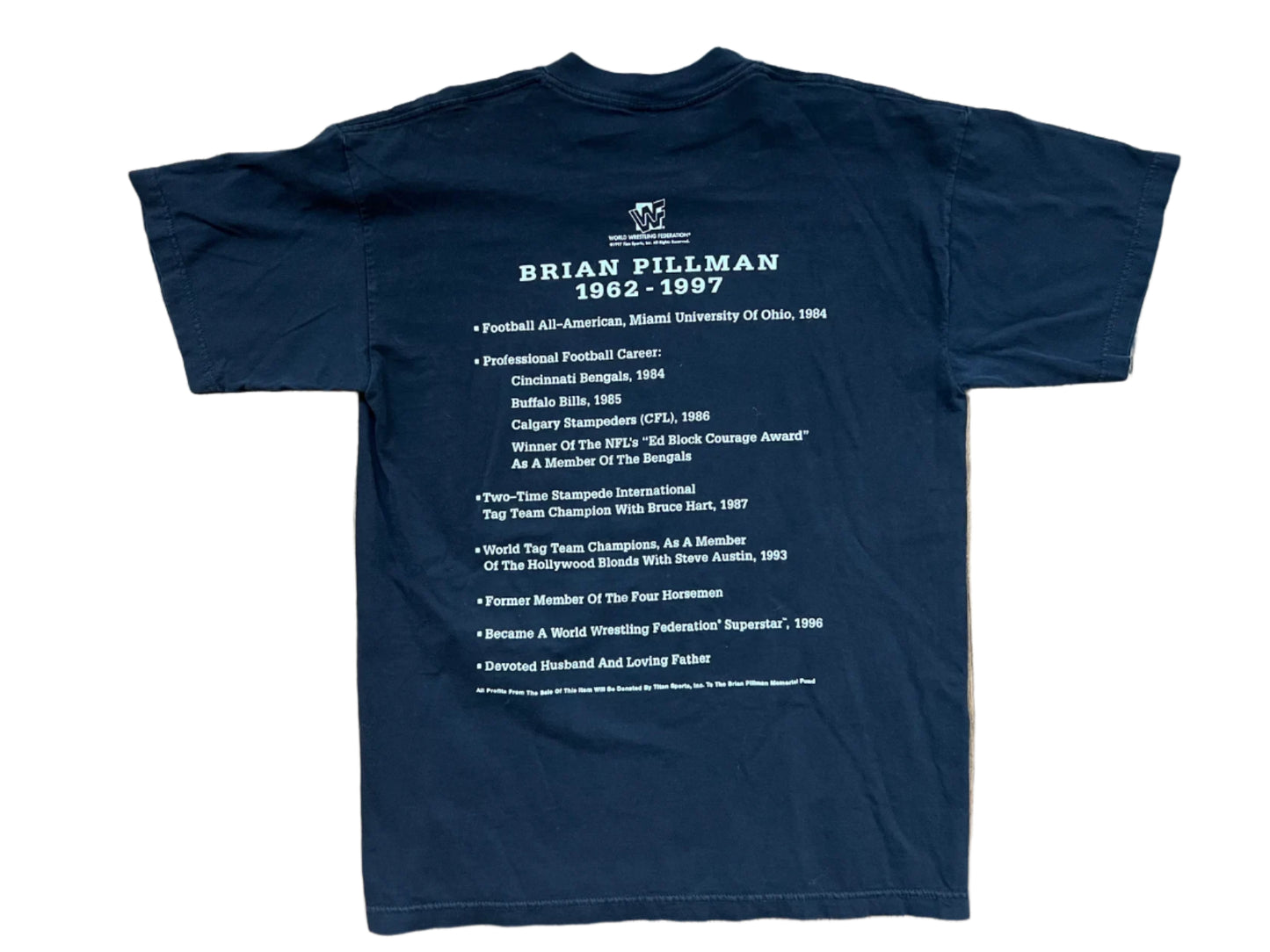 1997 WWF Brian Pillman Memorial T-shirt Pwcatalog