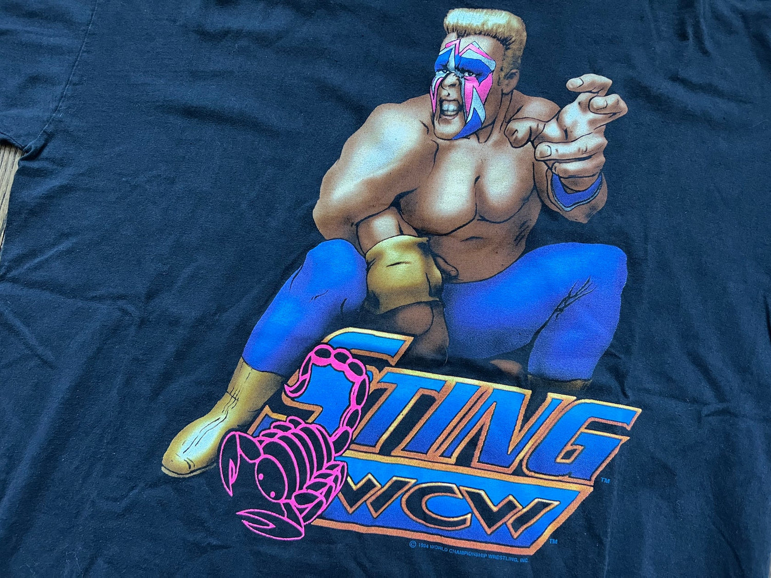 1994 WCW Sting “Scorpion Death Lock” T-Shirt Pwcatalog