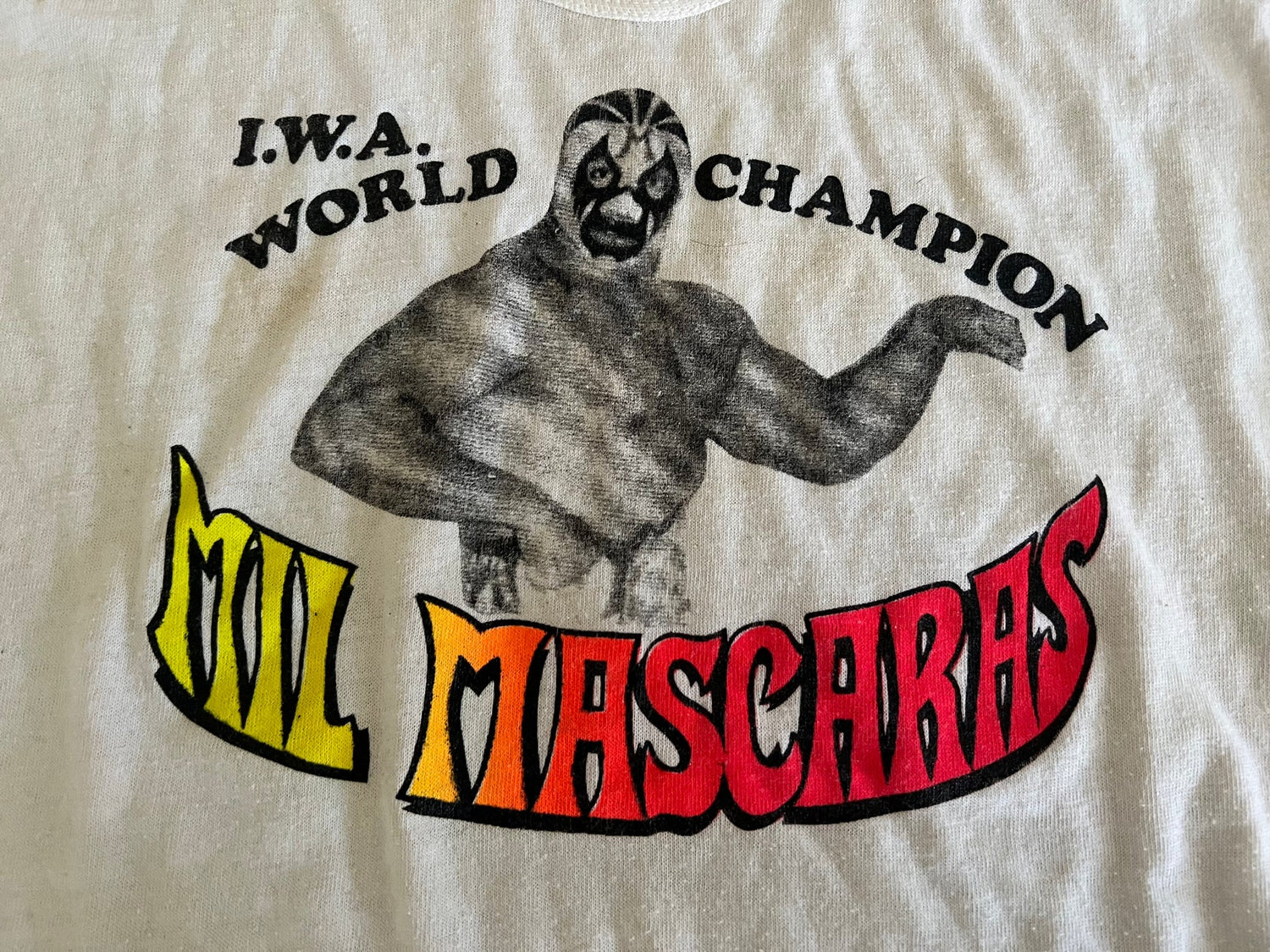 1975 IWA World Champion Mil Mascaras T-Shirt Pwcatalog