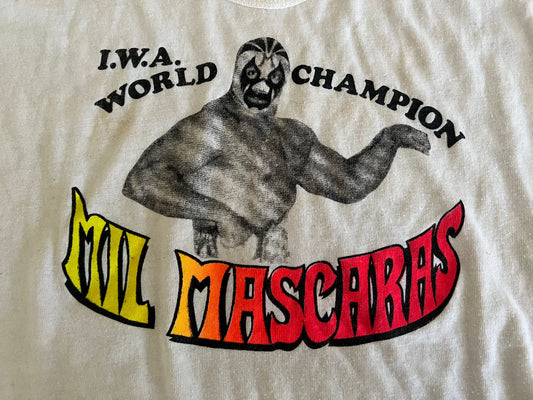 1975 IWA World Champion Mil Mascaras T-Shirt Pwcatalog