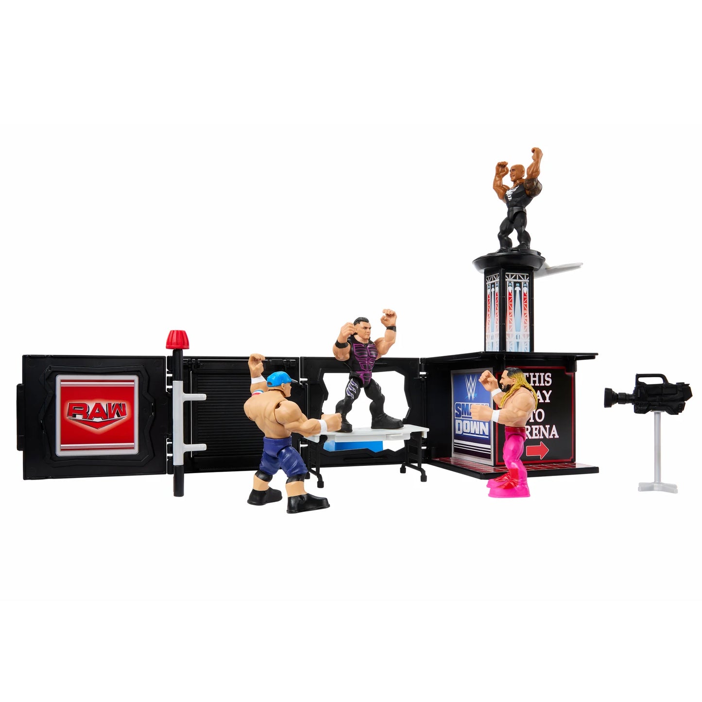 WWE Mattel Knuckle Crunchers Final Boss Microphone Playset With The Rock Action & Toy Figures PWcatalog