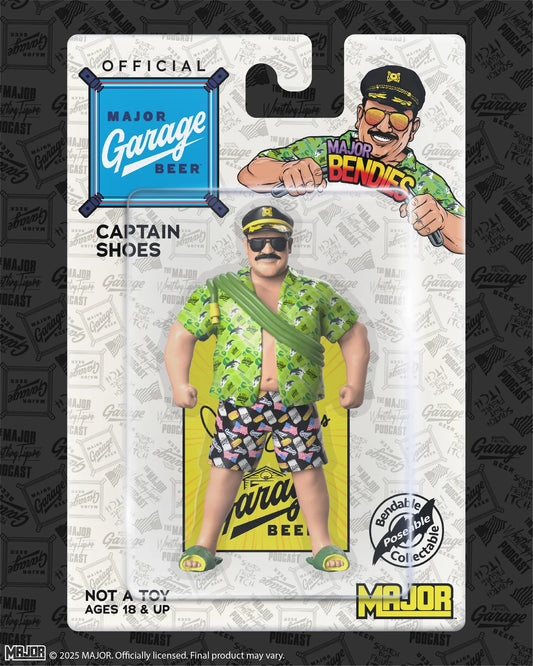 Major Wrestling Figure Podcast Major Bendies Captain Joe Shoes [Garage Beer Variant] Action & Toy Figures PWcatalog