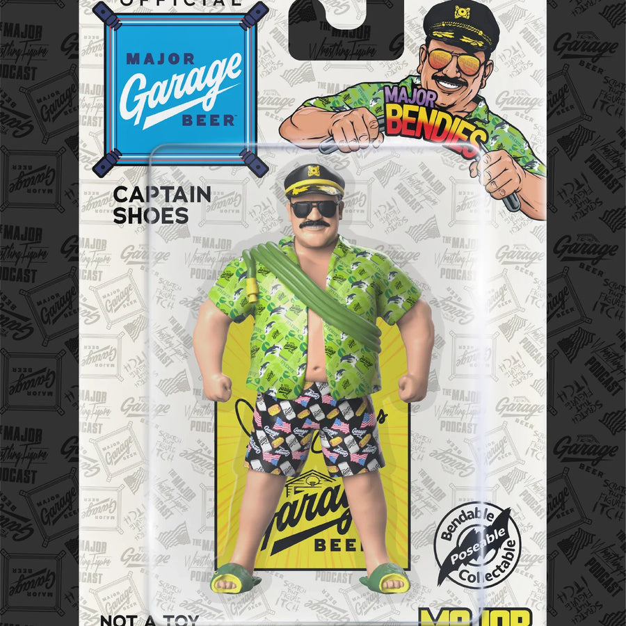 Major Wrestling Figure Podcast Major Bendies Captain Joe Shoes [Garage Beer Variant] Action & Toy Figures PWcatalog