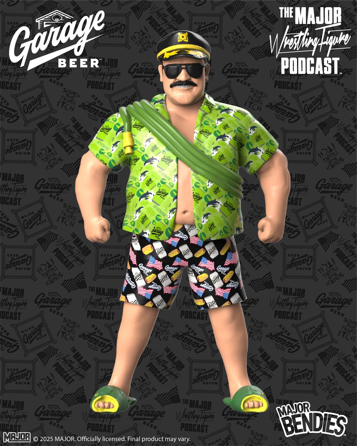 Major Wrestling Figure Podcast Major Bendies Captain Joe Shoes [Garage Beer Variant] Action & Toy Figures PWcatalog