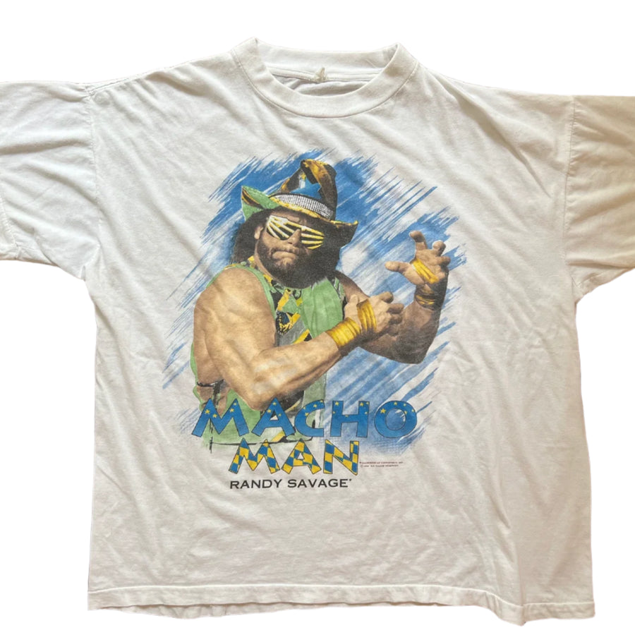 1992 “Macho Man” Randy Savage German Tour T-Shirt Pwcatalog