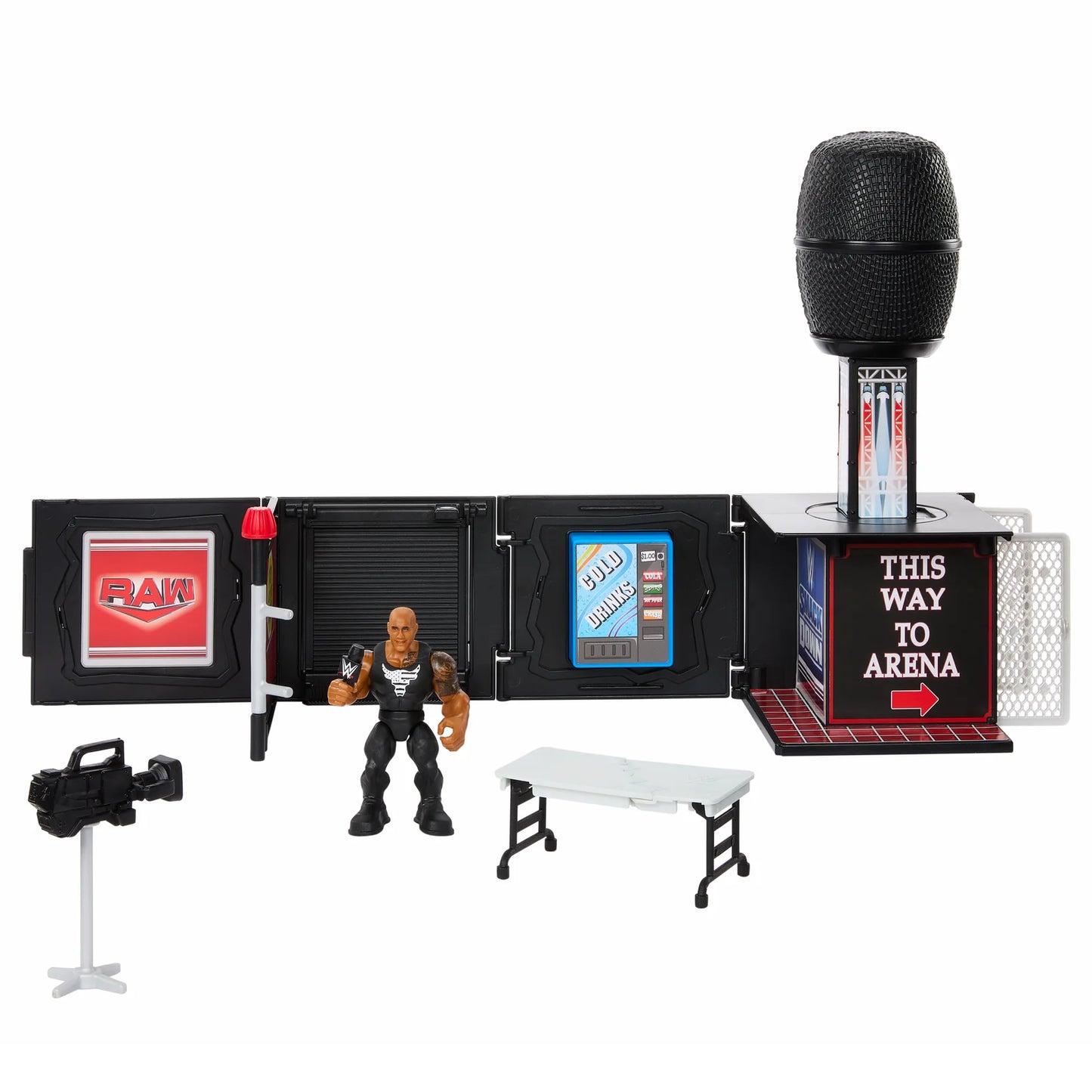 WWE Mattel Knuckle Crunchers Final Boss Microphone Playset With The Rock Action & Toy Figures PWcatalog