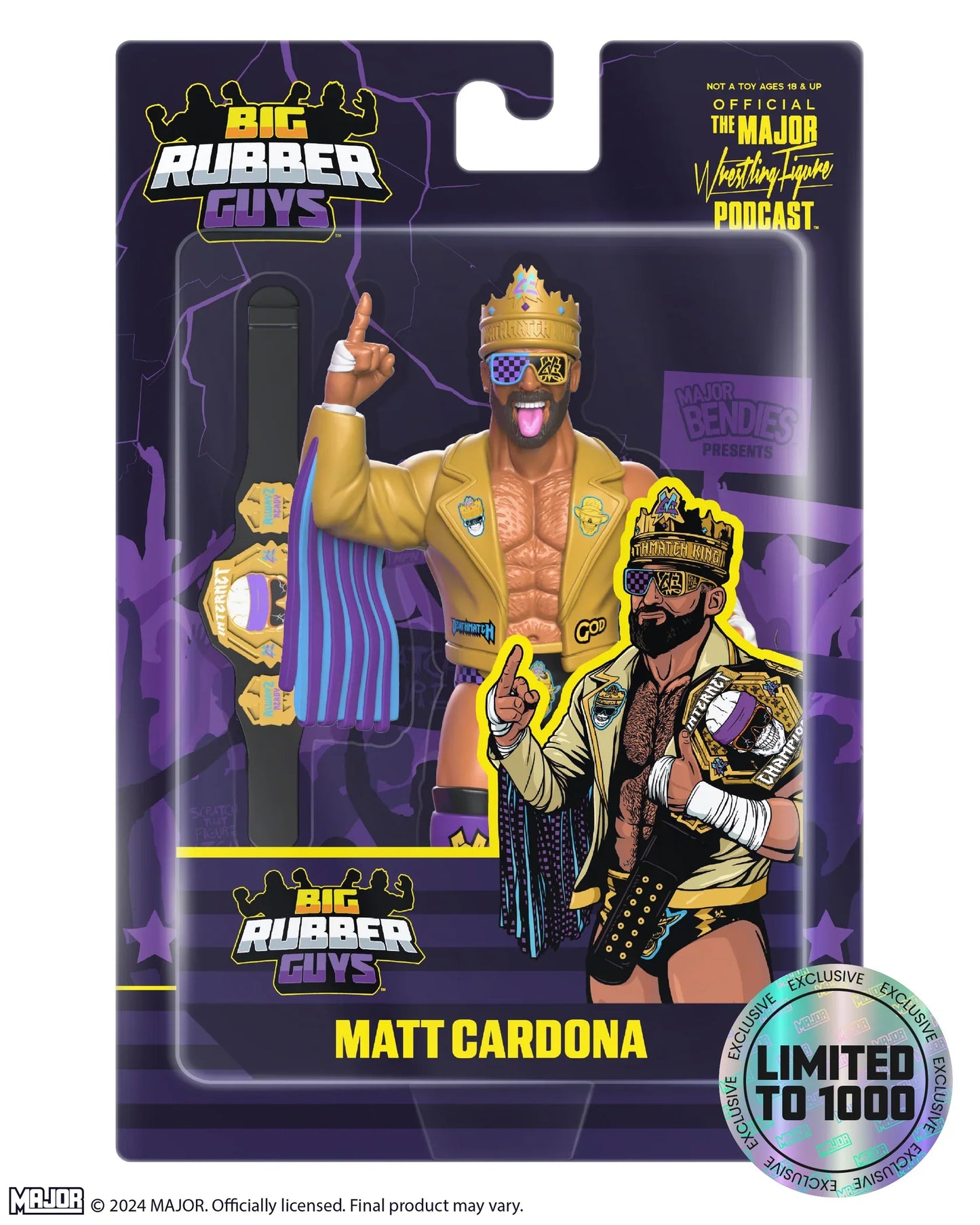 Big Rubber Guys Matt Cardona Limited Edition 1 of 1000 Action & Toy Figures PWcatalog