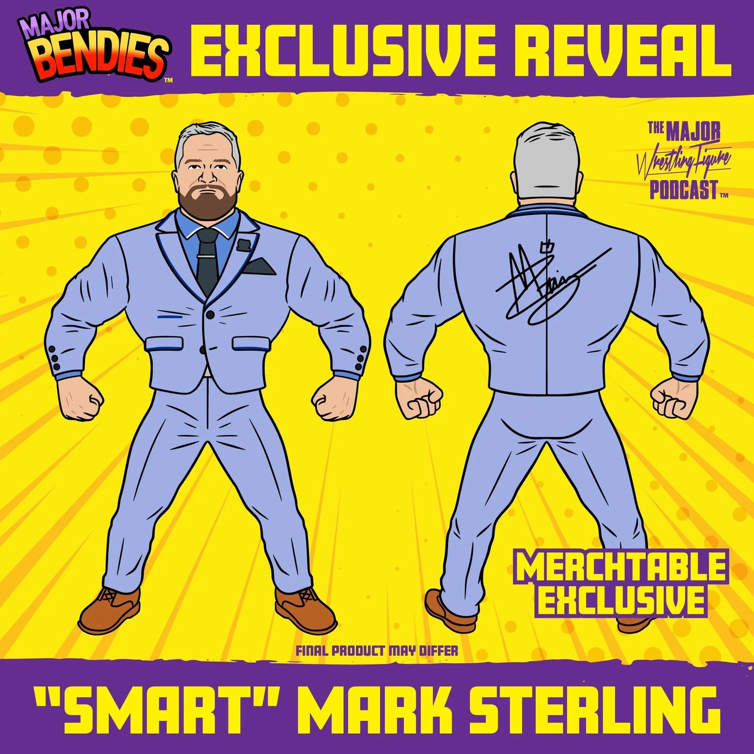 Major Wrestling Figure Podcast Major Bendies "Smart" Mark Sterling [Twitch Exclusive] Action & Toy Figures PWcatalog
