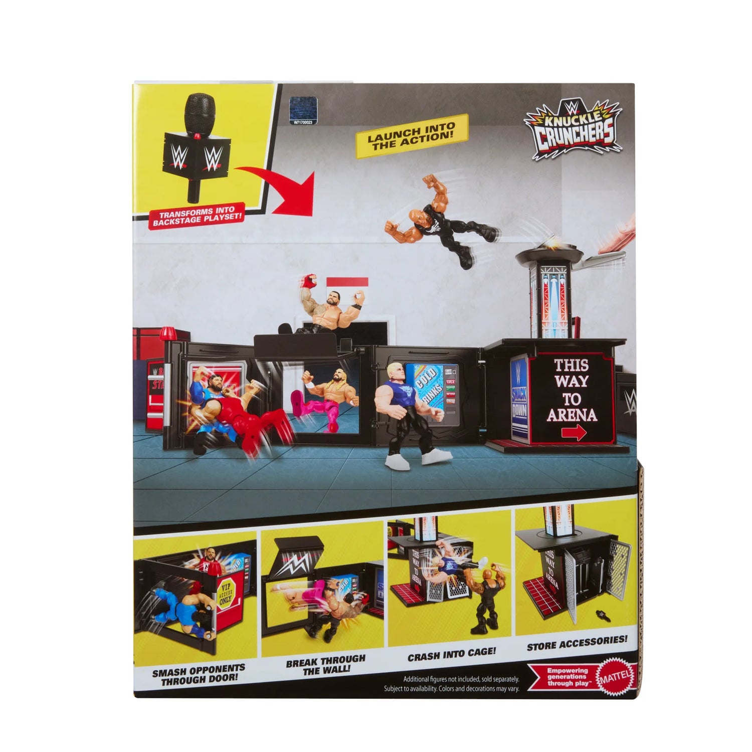 WWE Mattel Knuckle Crunchers Final Boss Microphone Playset With The Rock Action & Toy Figures PWcatalog