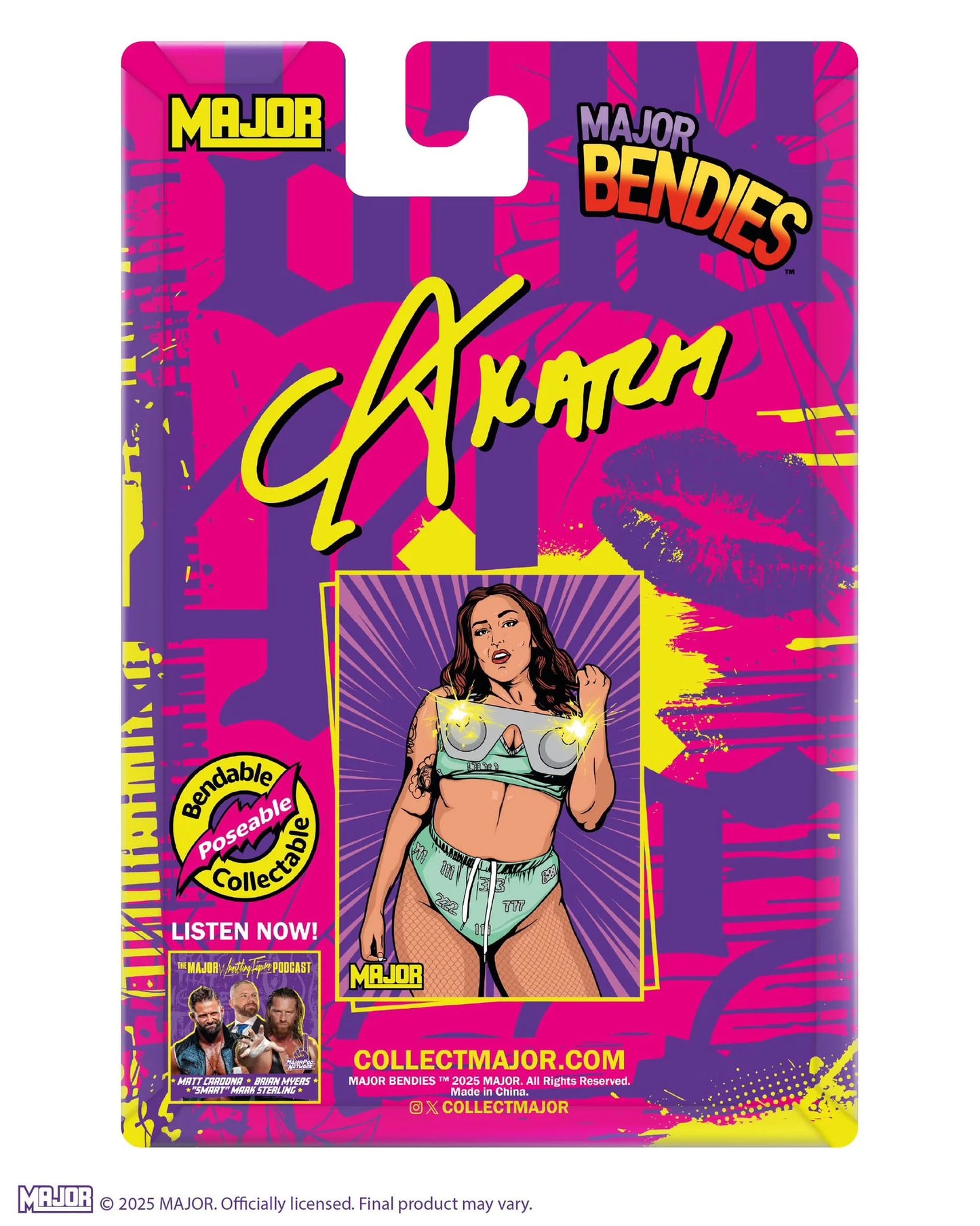 Major Wrestling Figure Podcast Major Bendies Limited Edition Allie Katch Action & Toy Figures PWcatalog
