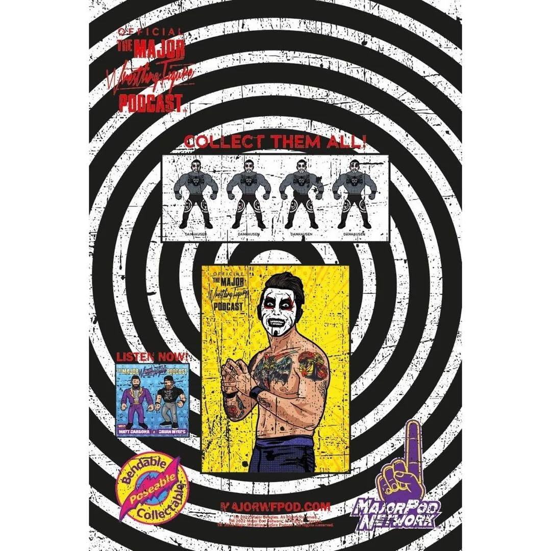 Major Wrestling Figure Podcast Major Bendies Danhausen [Exclusive] Action & Toy Figures PWcatalog