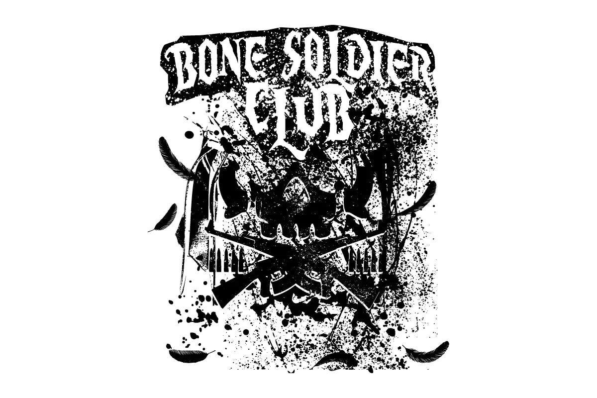 Taiji Ishimori - "BONE SOLDIER CLUB" 2022/white x black T-Shirt PW Catalog