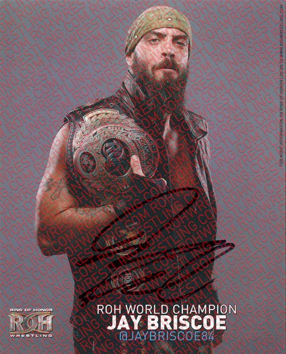 JAY BRISCOE WORLD CHAMP AUTOGRAPHED 8X10