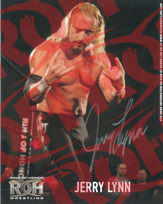 JERRY LYNN AUTOGRAPHED 8X10 PHOTO