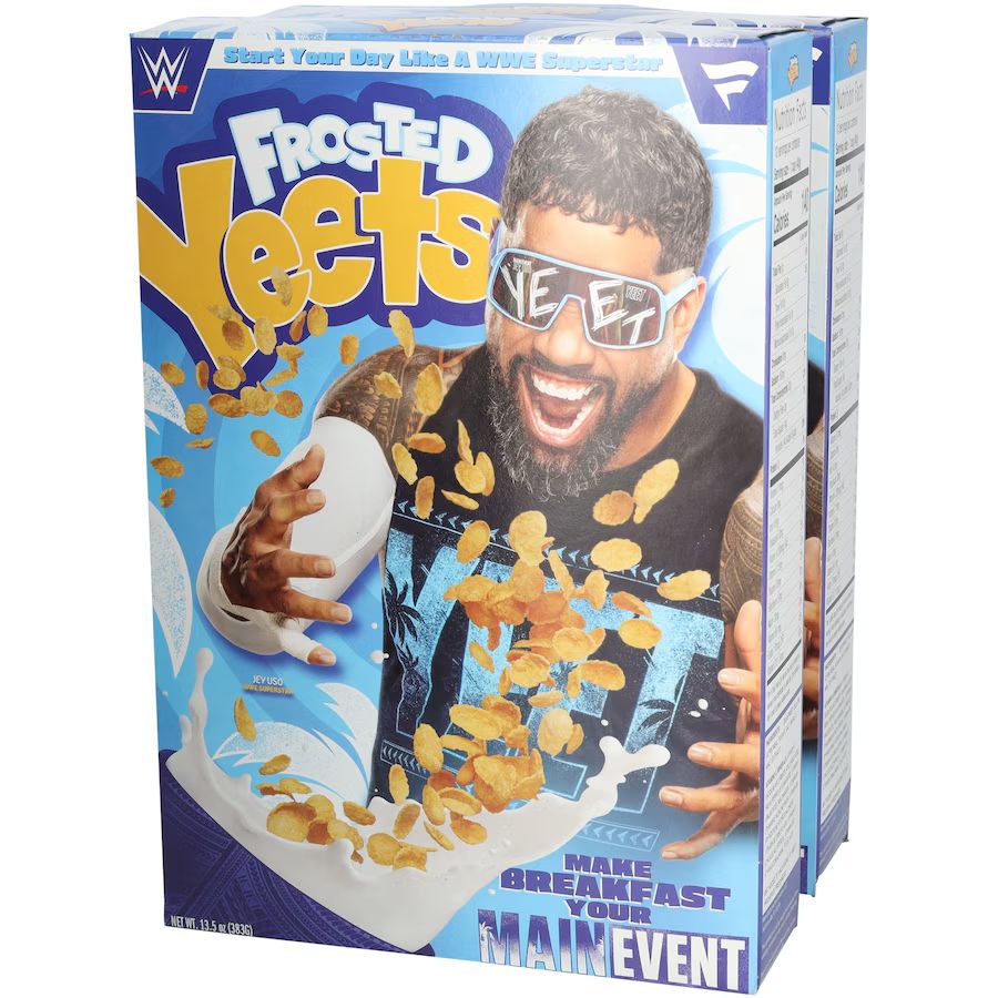 Jey Uso WWE Frosted Yeets Cereal Box PWcatalog