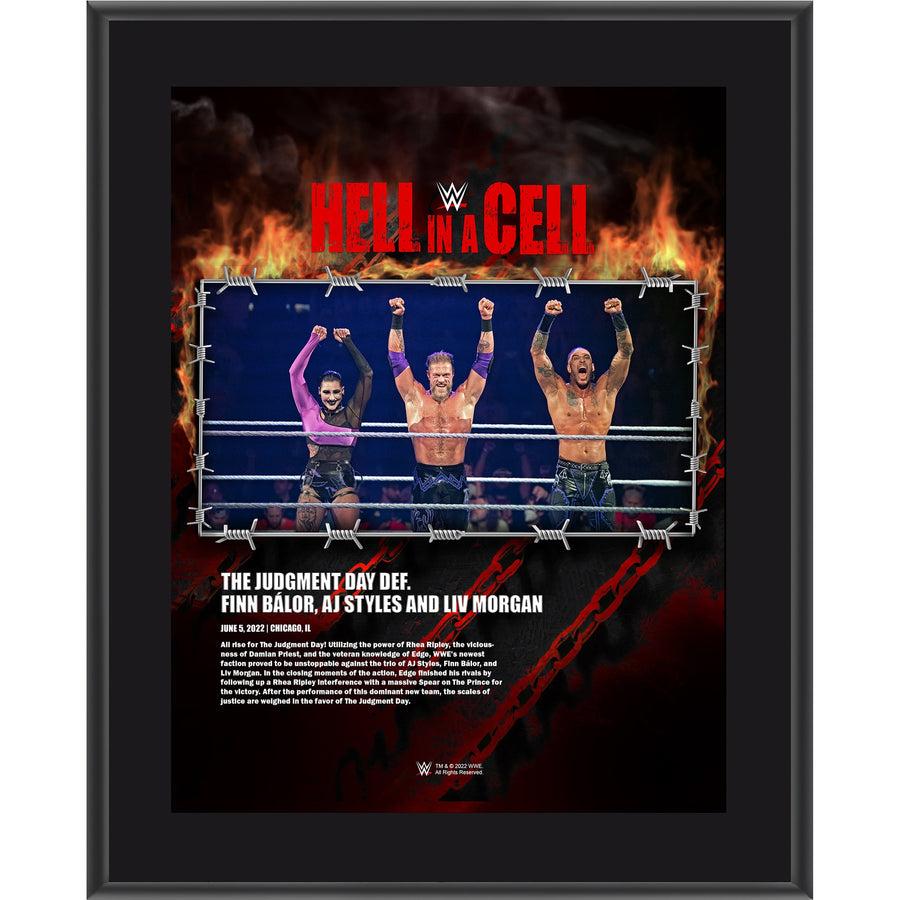 Judgment Day 10.5" x 13" 2022 Hell in a Cell Sublimated Plaque