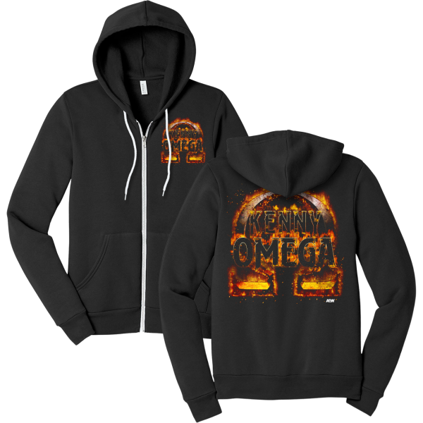 Kenny Omega Fire Still Burns Full Zip Hoodie Hoodies PW Catalog
