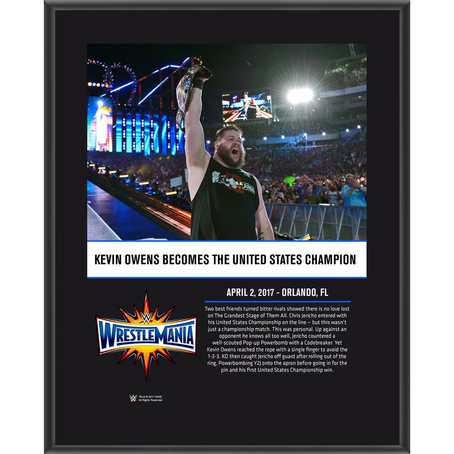 Kevin Owens 10.5" x 13" WrestleMania 33 Sublimated Plaque