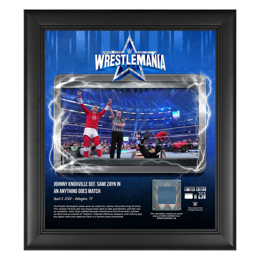 Johnny Knoxville WrestleMania 38 15x17 Commemorative Plaque