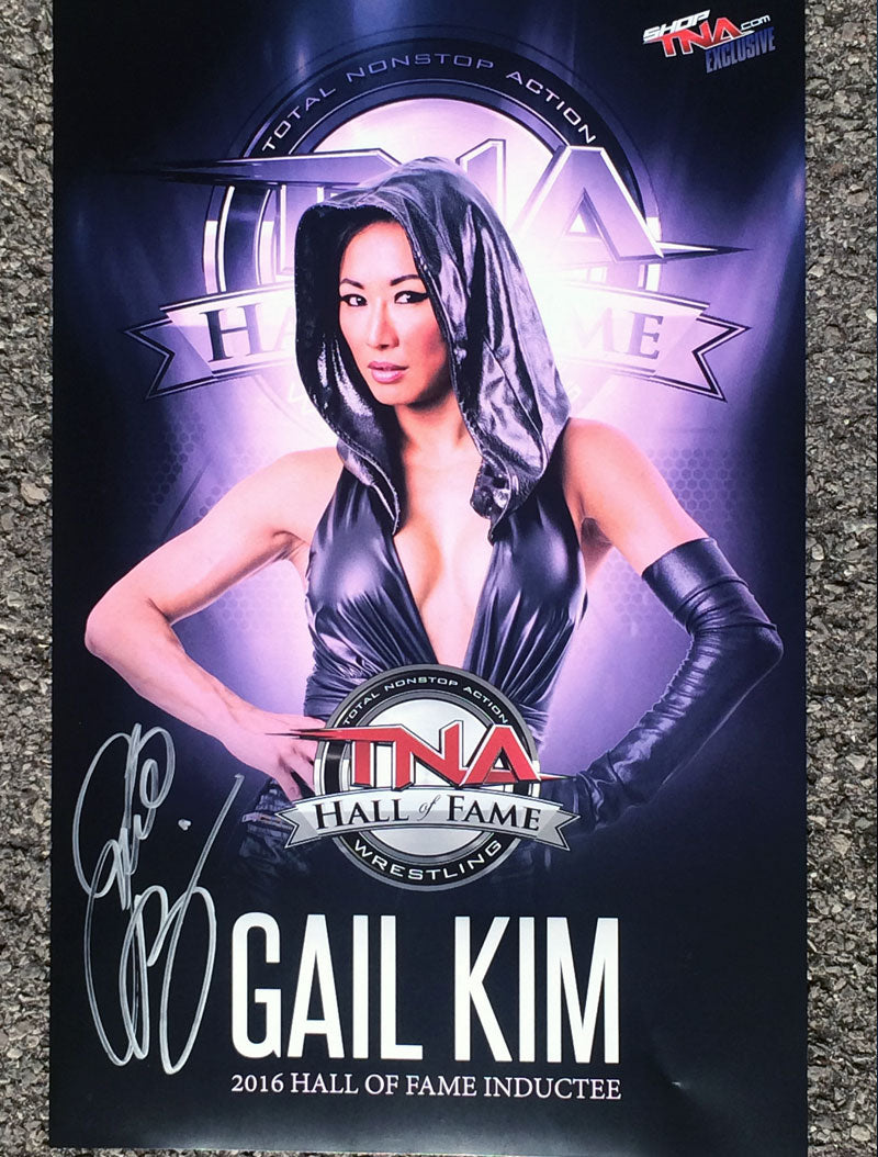 Autographed Gail Kim Hall Of Fame Poster