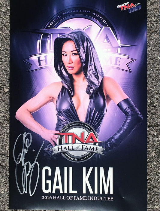 Autographed Gail Kim Hall Of Fame Poster PW Catalog