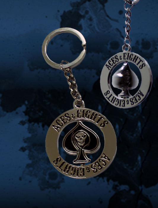 Aces & Eights "Spinning Keychain"