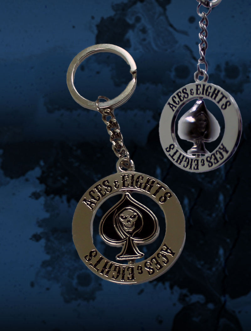 Aces & Eights "Spinning Keychain"