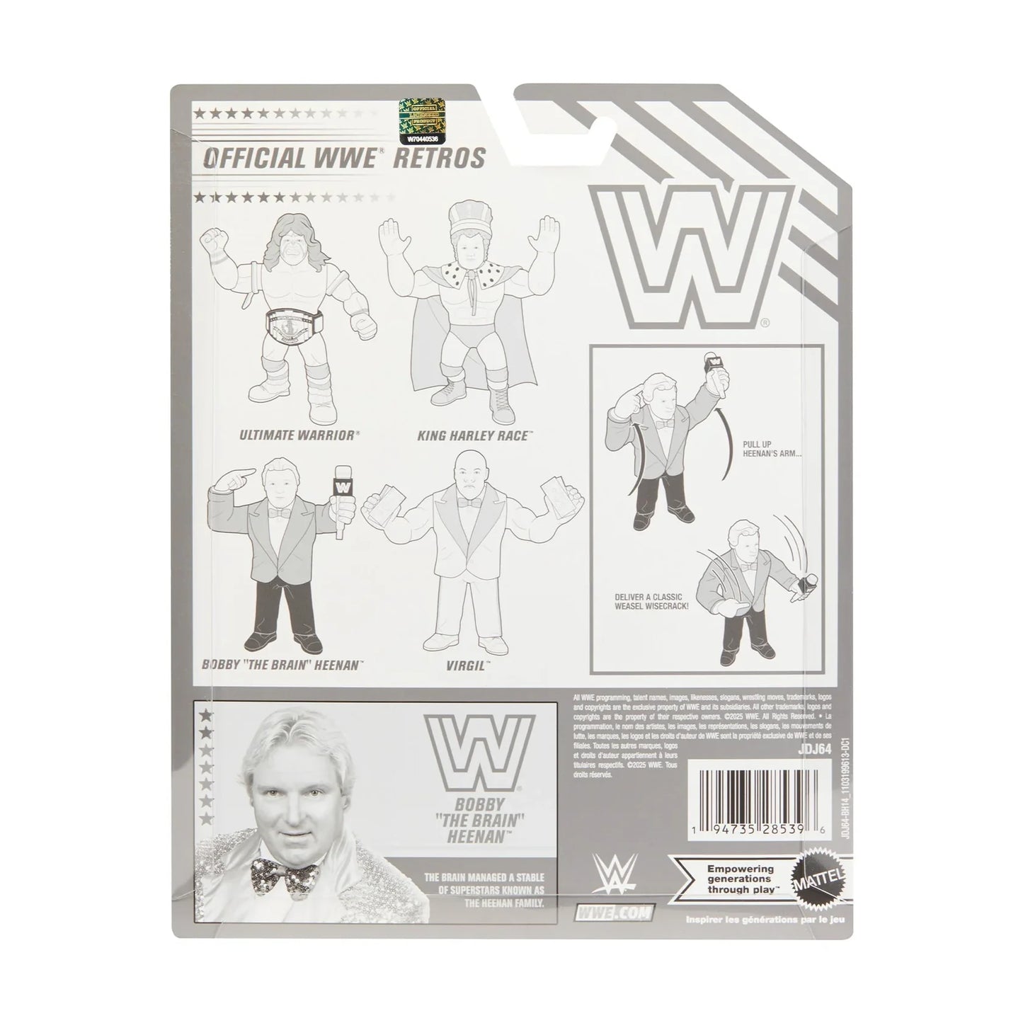 WWE Mattel Retro Series 18 Bobby "The Brain" Heenan Mattel Creations Exclusive
