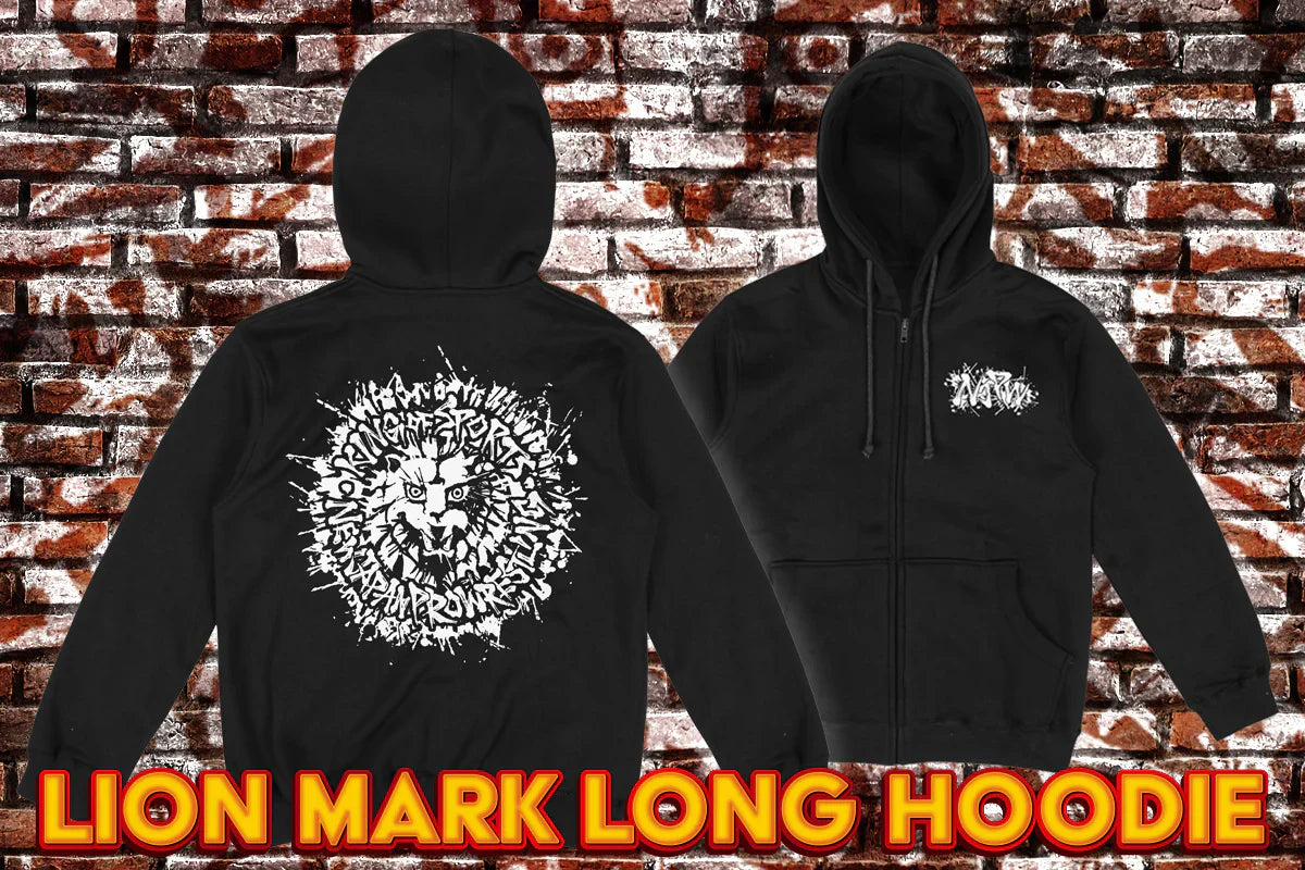 Lion Mark Zip-up Hoodie (2025 Black & White) Hoodie PW Catalog