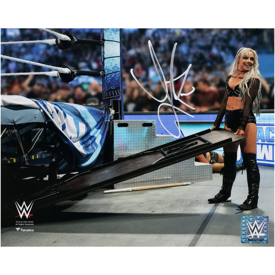 Liv Morgan WWE Autographed 8" x 10" Getting Table Photograph