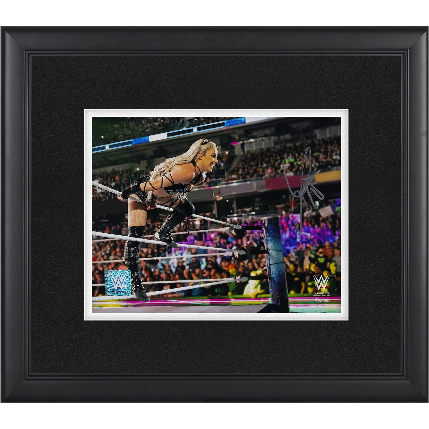 Liv Morgan WWE Autographed Framed 8" x 10" Leaning On Ropes Photograph