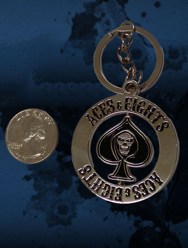 Aces & Eights "Spinning Keychain"