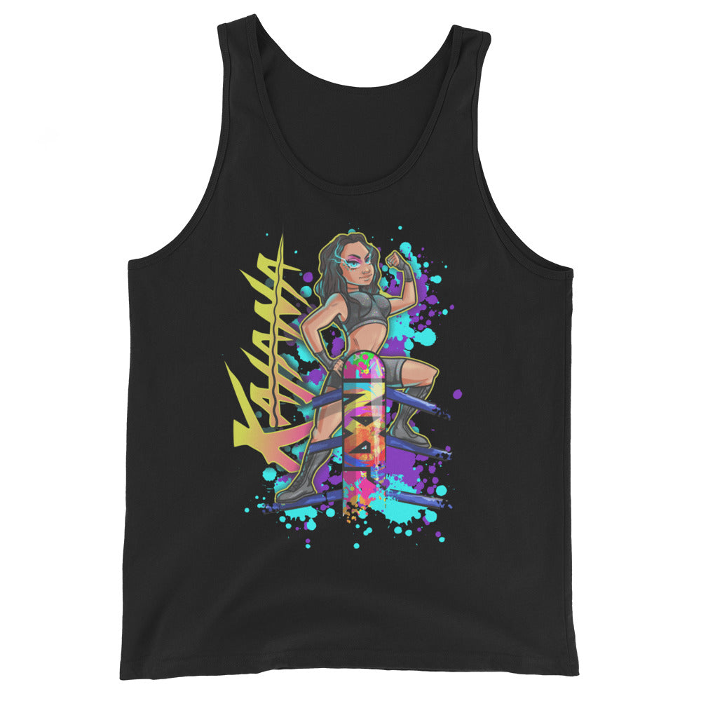 [Color:Black] Katana Chance Illustrated Tank Top