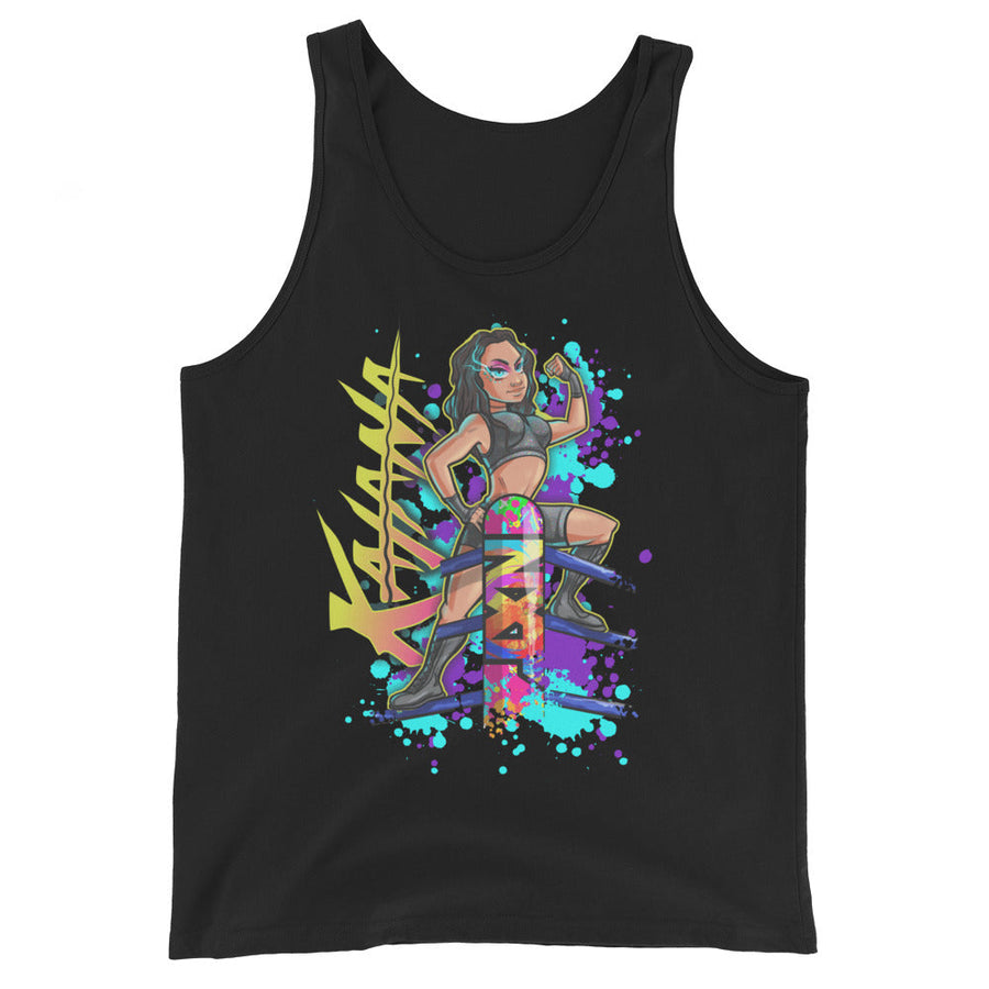 [Color:Black] Katana Chance Illustrated Tank Top