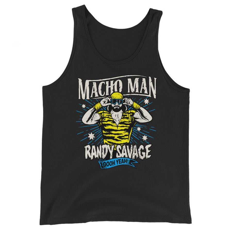 [Color:Black] Macho Man Randy Savage "Illustration" Tank Top