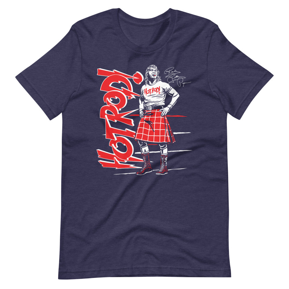 [Color:Heather Midnight Navy] Rowdy Roddy Piper "Hot Rod! Signature" T-Shirt