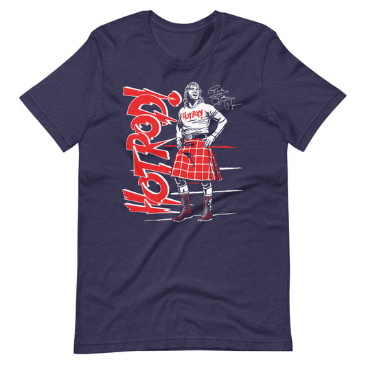 [Color:Heather Midnight Navy] Rowdy Roddy Piper "Hot Rod! Signature" T-Shirt