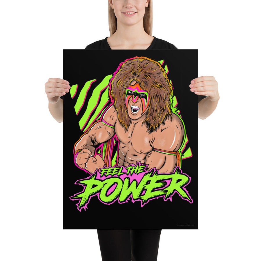 Ultimate Warrior "Feel the Power" 18x24 Giclée Print