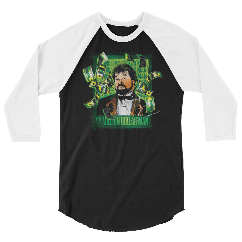 “Million Dollar Man” Ted DiBiase "Money" 3/4 Sleeve Raglan Shirt