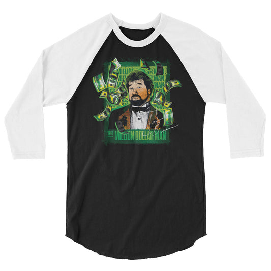 “Million Dollar Man” Ted DiBiase "Money" 3/4 Sleeve Raglan Shirt
