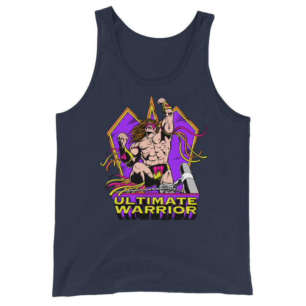 [Color:Navy] Ultimate Warrior "Ultimate Pose" Tank Top