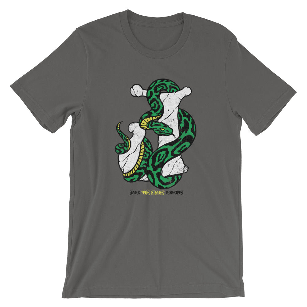 [Color:Asphalt] Jake The Snake Roberts "Snake & Bone" T-Shirt