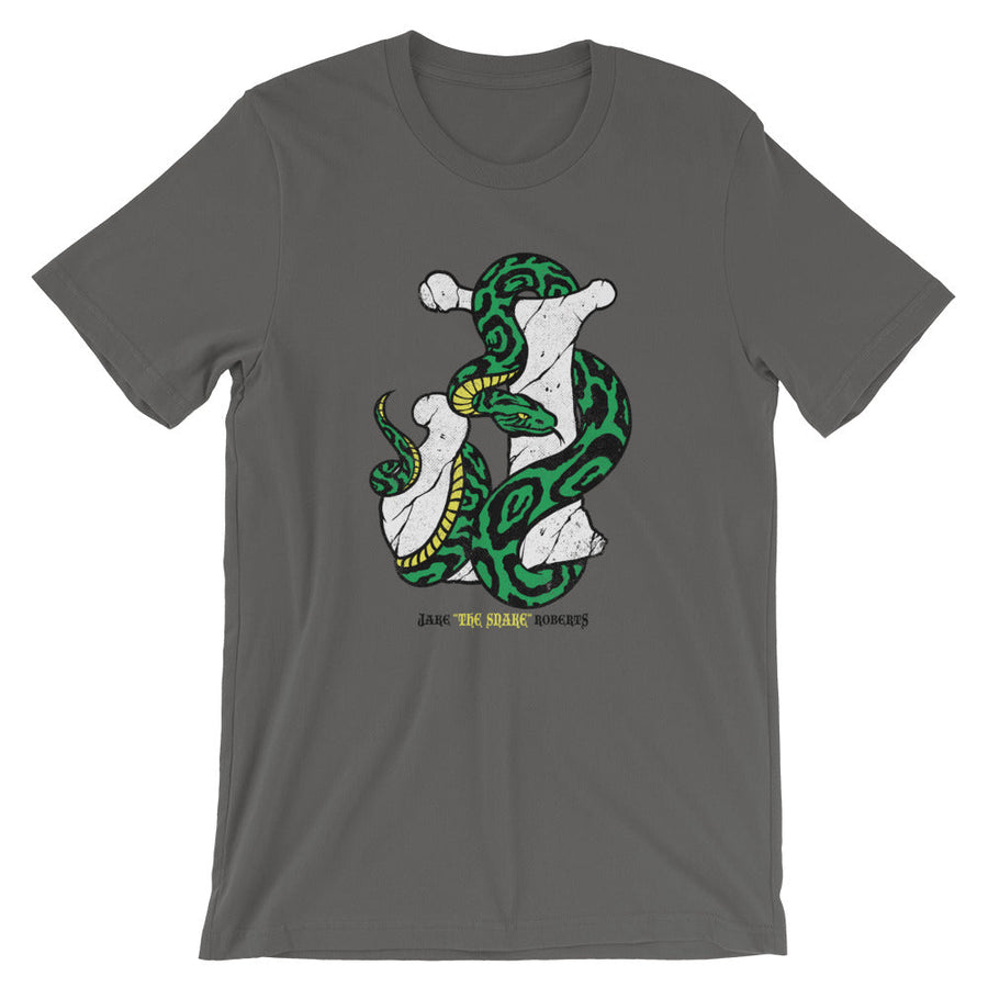 [Color:Asphalt] Jake The Snake Roberts "Snake & Bone" T-Shirt
