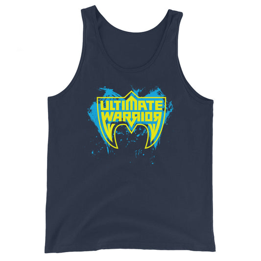 [Color:Navy] Ultimate Warrior "Blue & Yellow Logo" Tank Top
